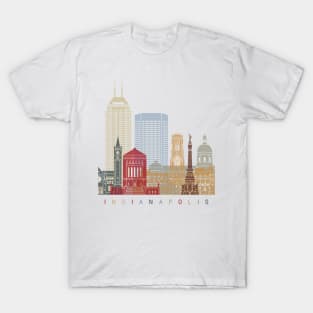 Indianapolis skyline poster T-Shirt